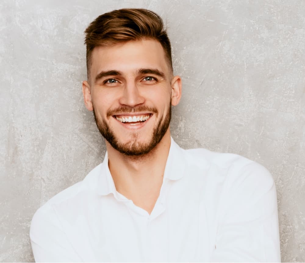 clear braces on model